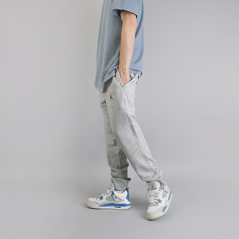 мужские серые брюки Jordan Lifestyle Wings Fleece Trousers 860198-063 - цена, описание, фото 2